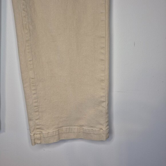 Oak & Fort Twill Wide Leg Pants in Trench Coat Colour Size Medium - Picture 3 of 9